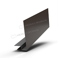 Планка карнизного свеса сложная 250х50х2000 (VALORI-20-DarkBrown-0.5)