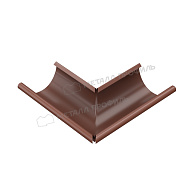 Угол желоба наружный МЕТАЛЛ ПРОФИЛЬ Foramina PUR D125 Ral 8017