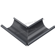 Угол желоба наружный МЕТАЛЛ ПРОФИЛЬ Foramina PUR D150 Ral 7024