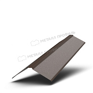 Планка конька плоского 120х120х2000 (VALORI-20-DarkBrown-0.5)